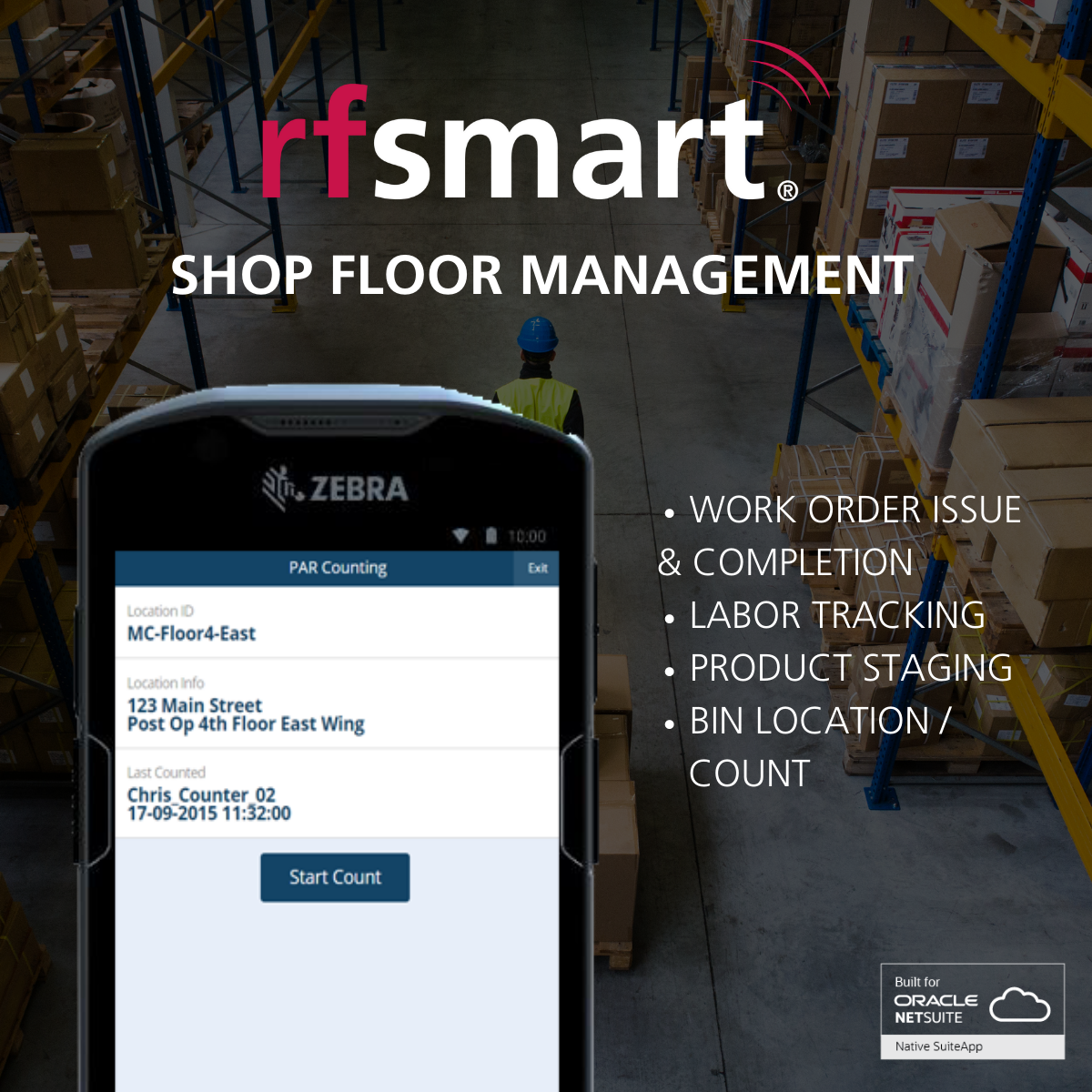 screenshot of RF-SMART WMS